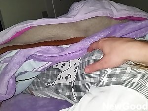 Stepsister asleep touching a my dick - Handjob